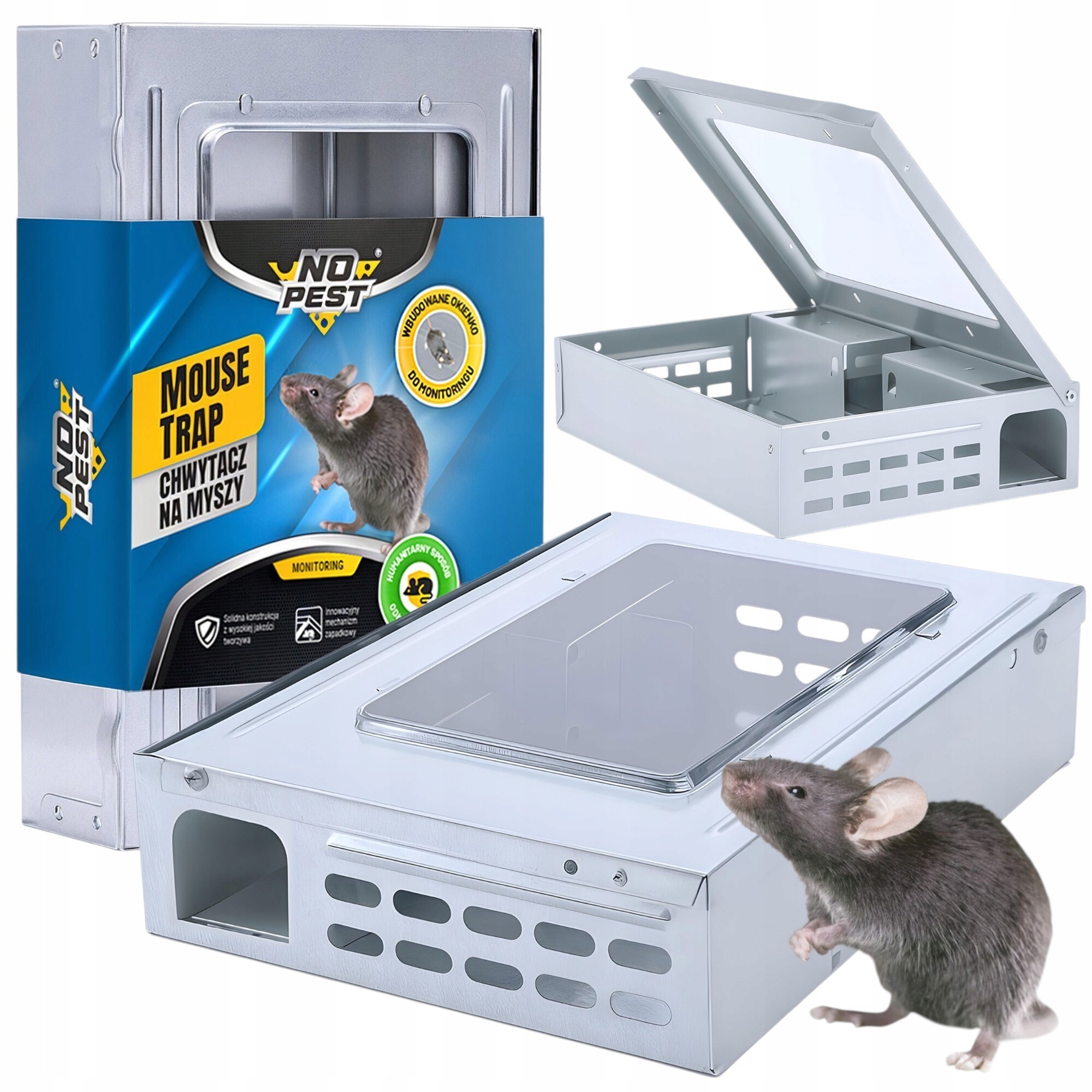 Humánna pasca na myši a potkany No Pest® – kovový živolov